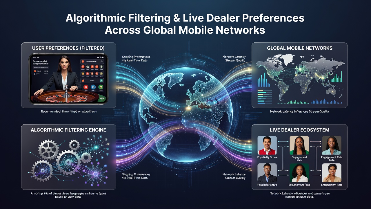 Mobile network data patterns affecting live dealer visibility and selection trends