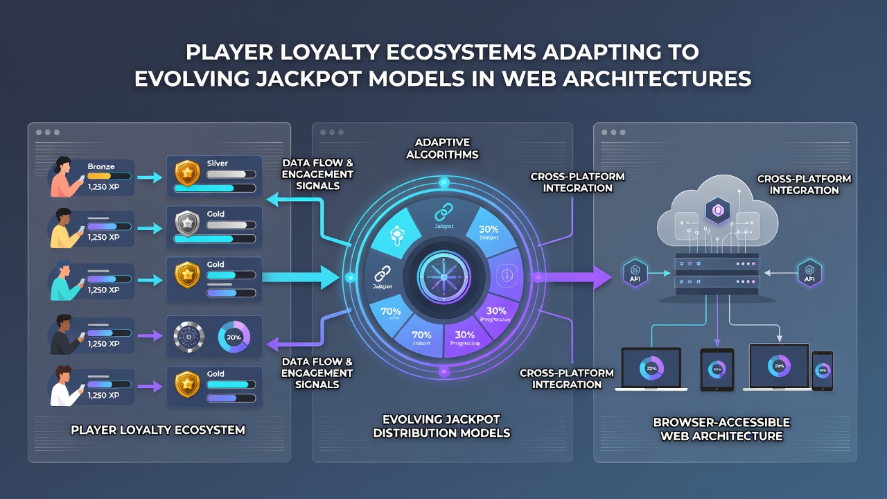 Analytics dashboard showing loyalty tier progression alongside evolving jackpot pool distributions